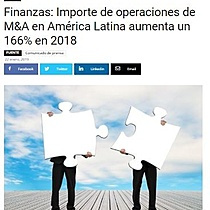 Importe de operaciones de M&A en Amrica Latina aumenta un 166% en 2018